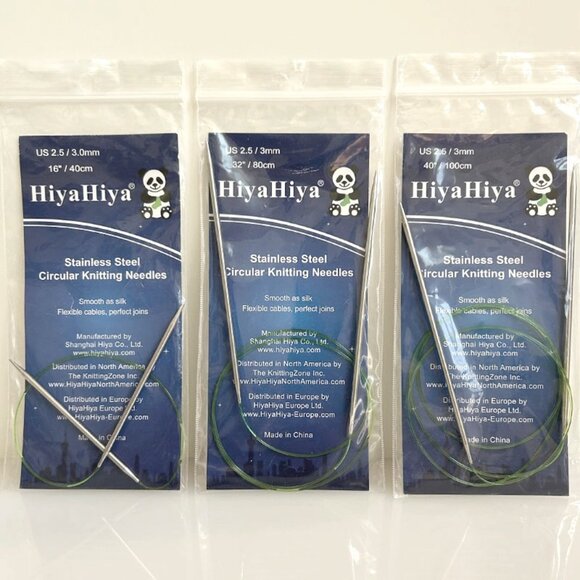 Hiya Hiya Fixed Circular Needles: 3mm Bundle - Picture 1 of 4
